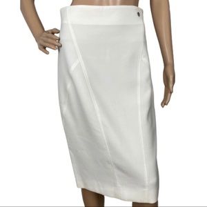 VERSACE COLLECTION WHITE PENCIL SKIRT